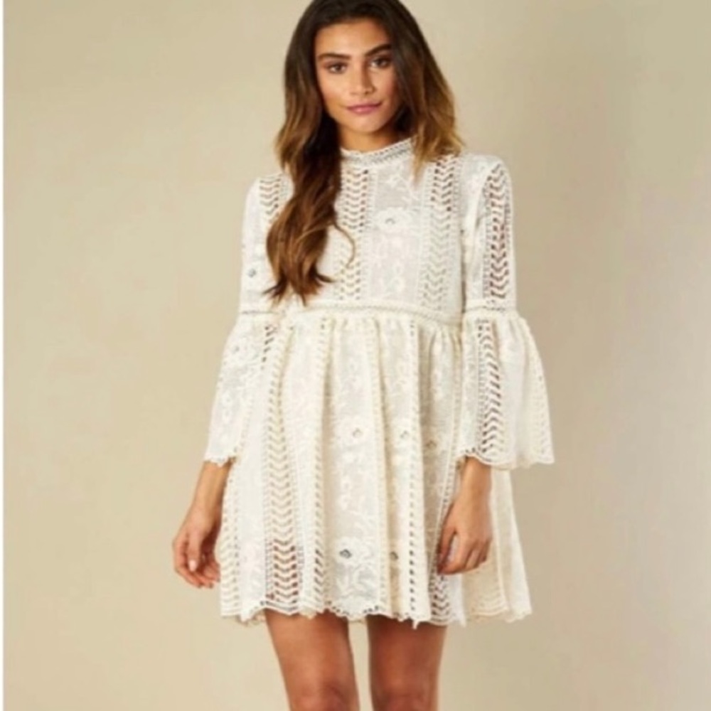 Crow Cloth Vintage Lace Dress Boho Cottagecore M